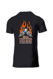 BLACK TEAM HORNY FLAMING PLUG TEE